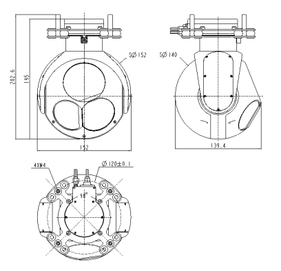 ZT140TA兩軸三光轉(zhuǎn)臺(tái)